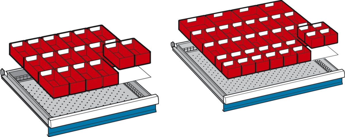 Einsatzkasten-Set für Schubladen Standard 1 ZOOM