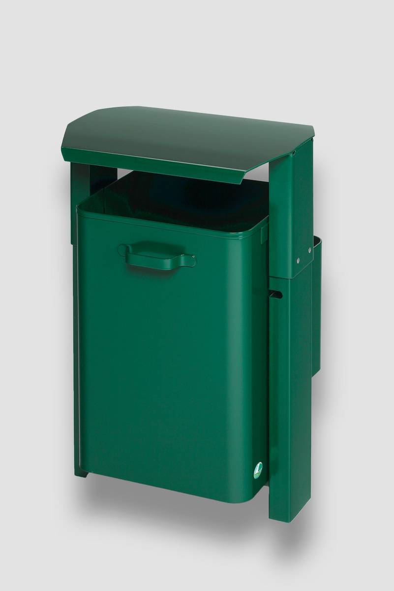 VAR Abfallbehälter für außen, 40 l, moosgrün Standard 1 ZOOM