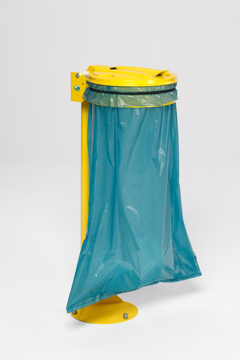 VAR Müllsackständer mit Standfuß, für 120-Liter-Säcke, gelb, Deckel gelb Standard 1 ZOOM