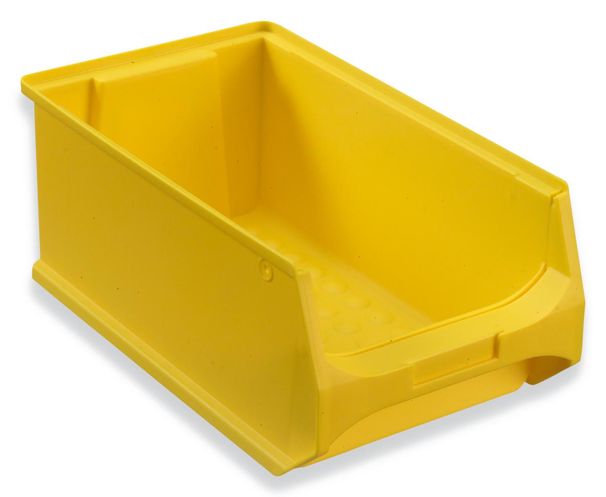 Sichtlagerkasten Grip mit Noppenboden, gelb, Tiefe 350 mm, Polypropylen Standard 1 ZOOM