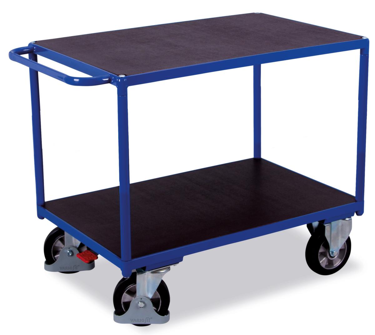 VARIOfit Tischwagen mit rutschfesten Etagen 1595x800 mm, Traglast 1000 kg, 2 Etagen Standard 1 ZOOM