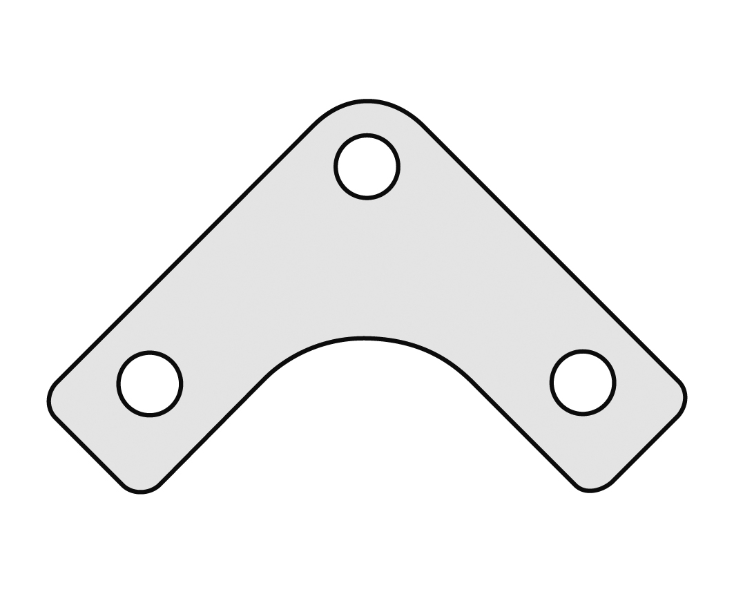 hofe Eckplatte für Selbstbauregal Technische Zeichnung 1 ZOOM