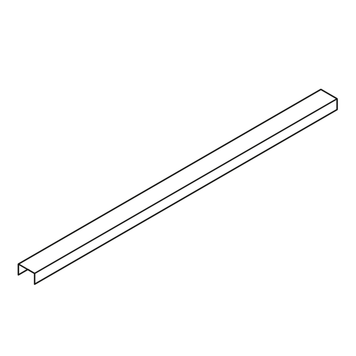 Verbindungsprofil für Flach-Bodenwanne, Länge 970 mm Technische Zeichnung 1 ZOOM