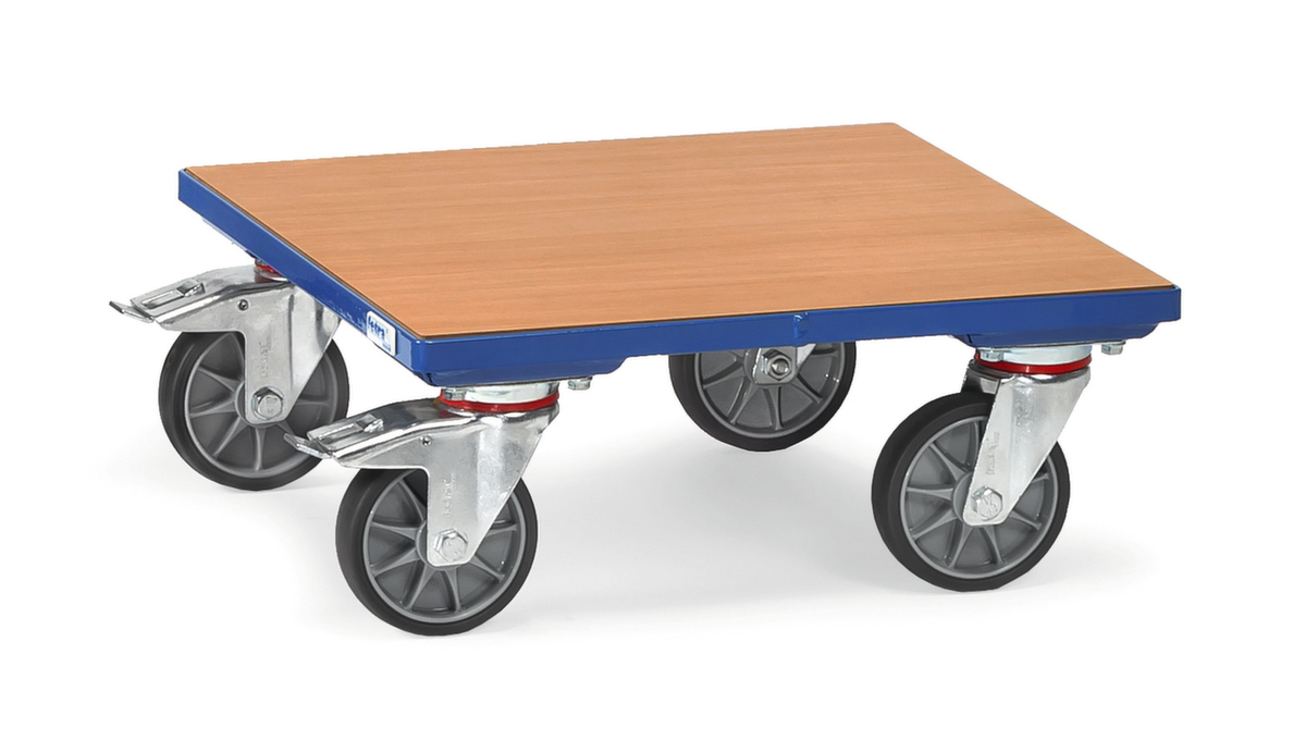 fetra Transportroller mit Holzladefläche, Traglast 400 kg, TPE-Bereifung Standard 2 ZOOM