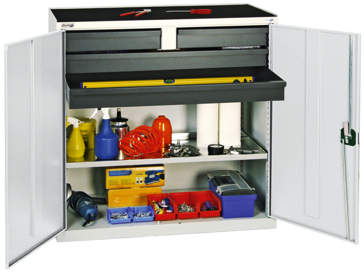 stumpf Werkstattschrank Serie 3000 mit 1 Wannenboden + 4 Schubladen, Breite 1000 mm Standard 1 ZOOM