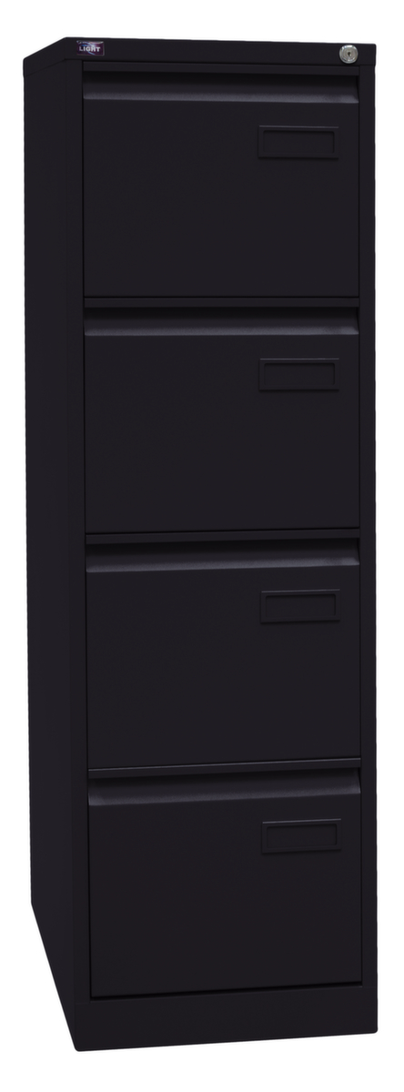Bisley Hängeregistraturschrank Light, 4 Auszüge, schwarz/schwarz Standard 3 ZOOM
