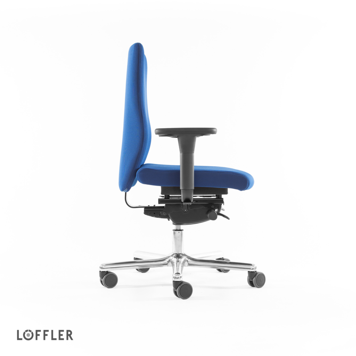Löffler Bürodrehstuhl mit Taschenfederkern-Sitz, blau Standard 3 ZOOM
