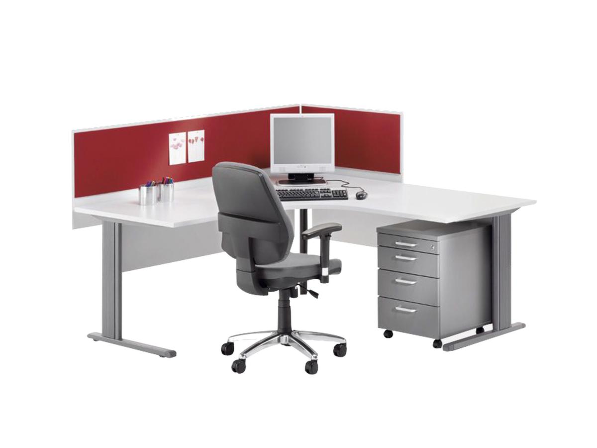 Nowy Styl Höhenverstellbarer Freiform-Schreibtisch E10 mit 4-Fußgestell aus Quadratrohr Standard 1 ZOOM