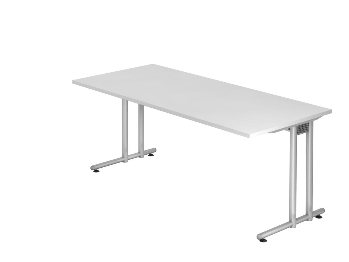 Schreibtisch Terra Nova mit C-Fußgestell, Breite x Tiefe 1800 x 800 mm, Platte weiß