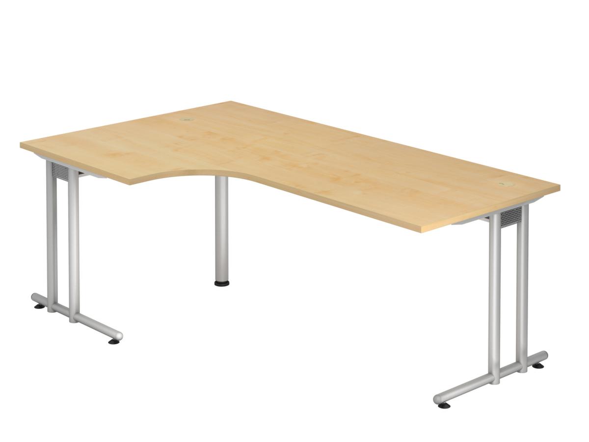 Winkel-Schreibtisch Terra Nova mit C-Fußgestell, Breite x Tiefe 2000 x 800 mm, Platte Ahorn Standard 1 ZOOM