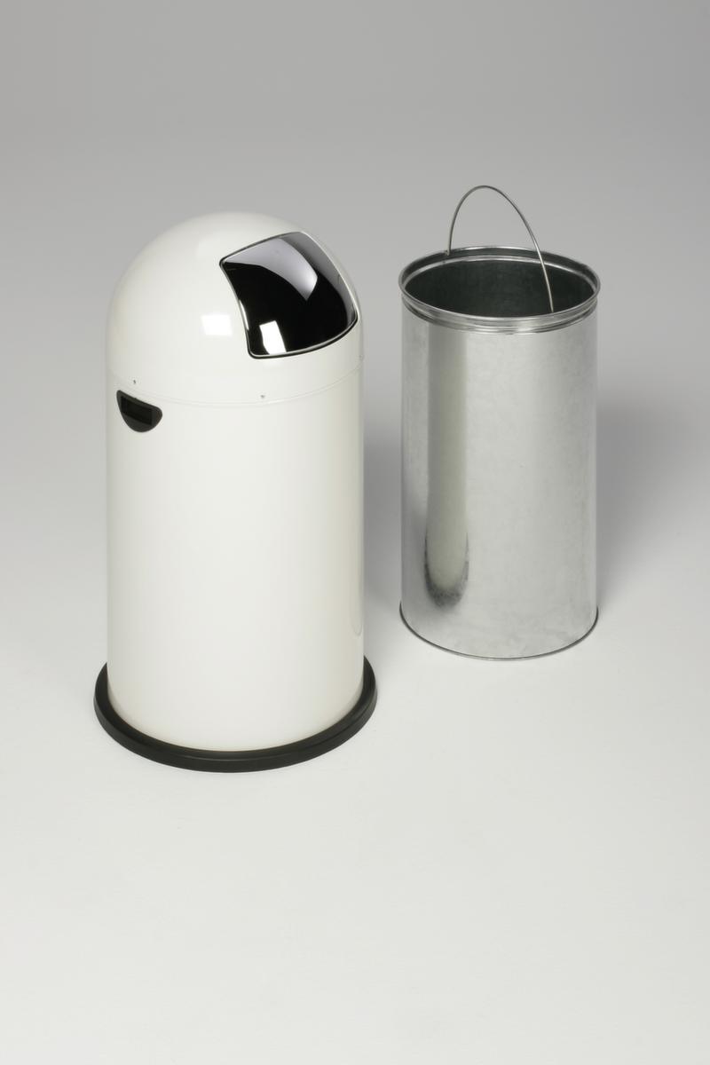 Push-Abfallbehälter, 33 l, weiß Standard 3 ZOOM