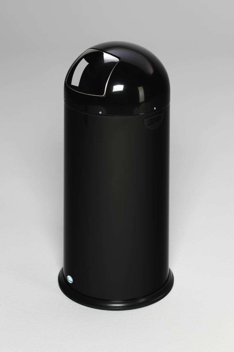 Push-Abfallbehälter, 40 l, schwarz Standard 2 ZOOM