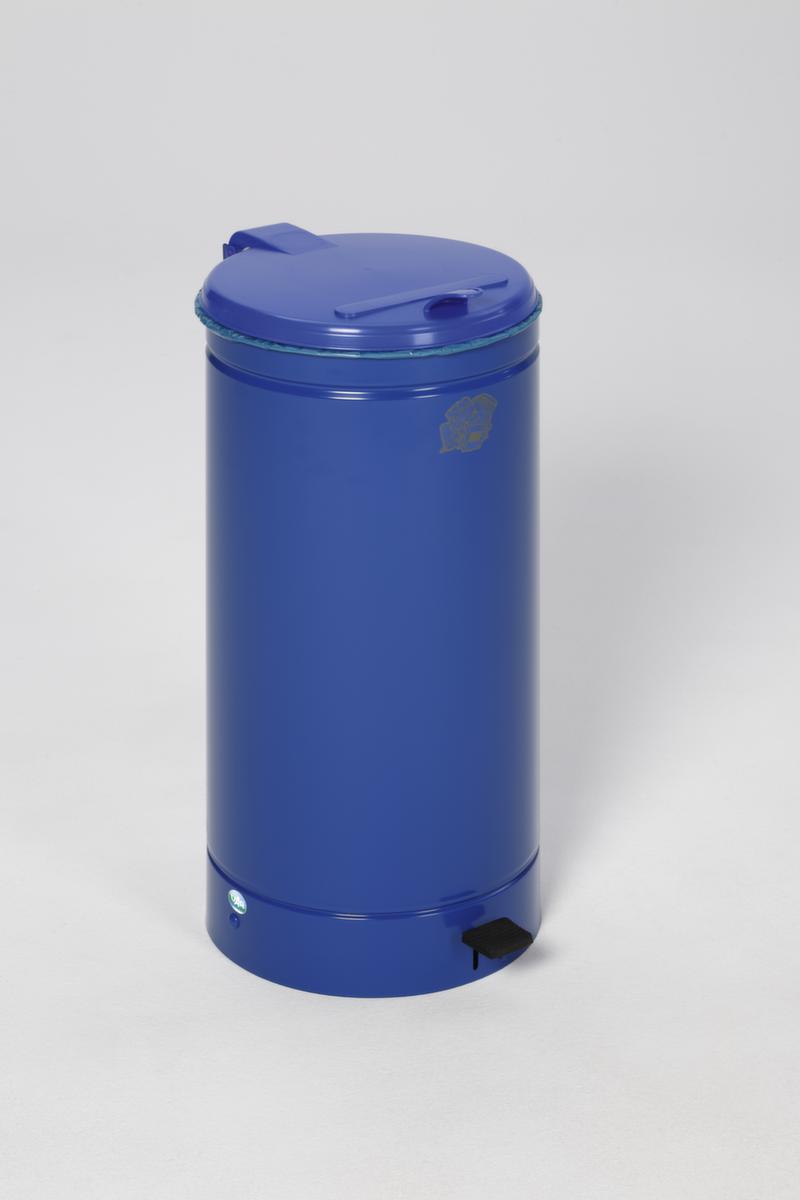 Wertstoffsammler Euro-Pedal für 70-Liter-Säcke, 70 l, RAL5010 Enzianblau, Deckel blau Standard 2 ZOOM