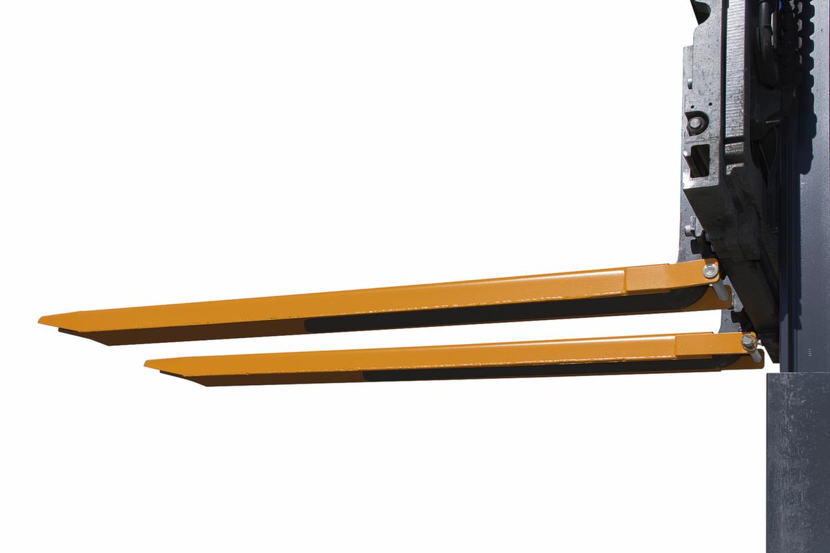 Bauer Gabelverlängerung mit offener Unterseite, RAL7021 Schwarzgrau, für Zinkenquerschnitt Höhe x Breite 40 x 100 mm Detail 3 ZOOM