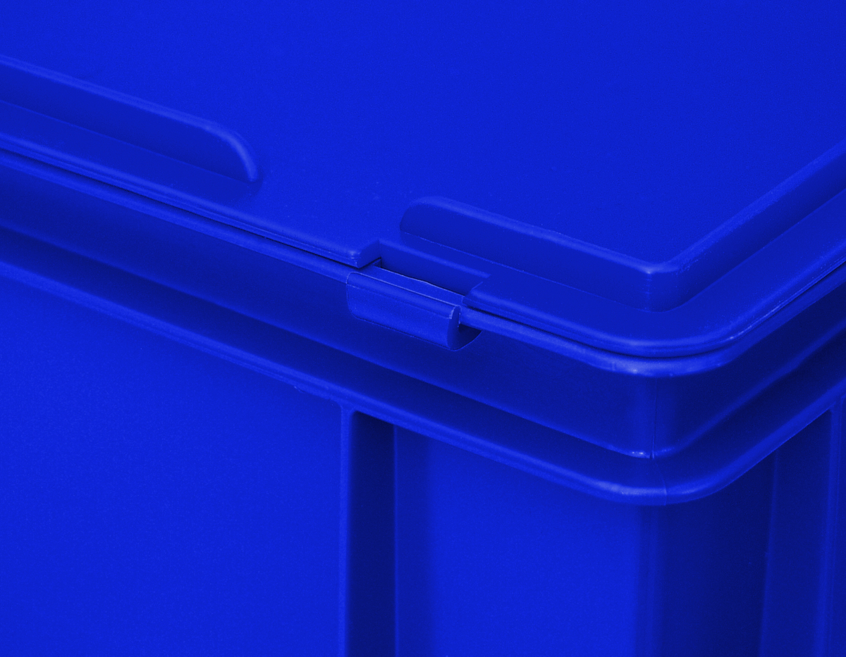 Euronorm-Koffer, blau, HxLxB 185x400x300 mm Detail 3 ZOOM