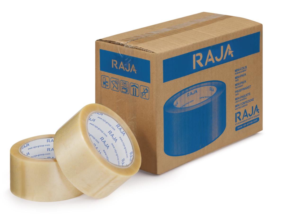 Raja PVC-Packband für Pakete bis 30 kg, Länge x Breite 66 m x 50 mm Standard 3 ZOOM