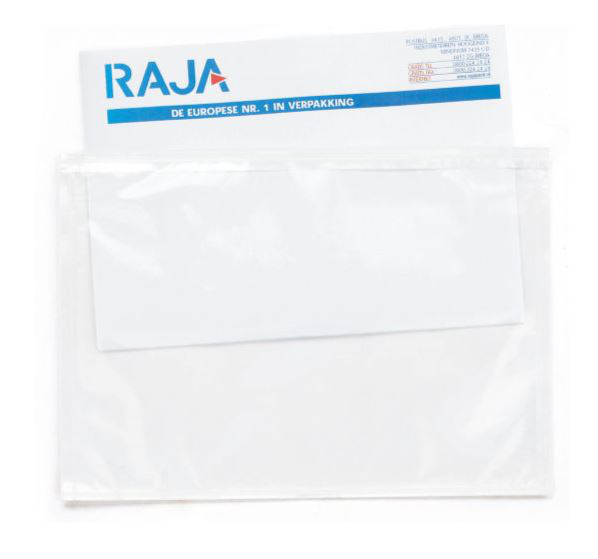Raja Begleitpapiertasche im Minipack blanco, DIN lang Standard 3 ZOOM