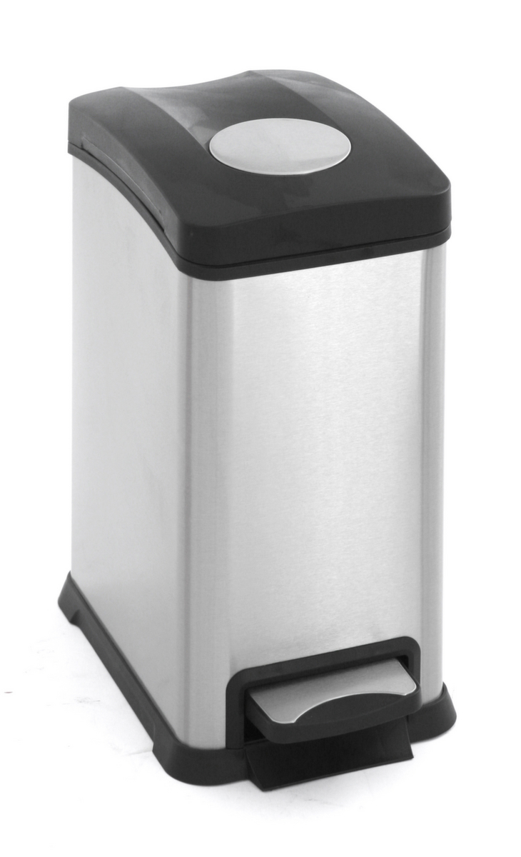 Edelstahl-Tretabfallbehälter EKO Rejoice mit Kunststoffdeckel, 12 l Standard 1 ZOOM