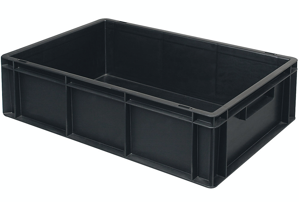 ESD-Stapelbehälter, schwarz, Inhalt 32 l Standard 1 ZOOM