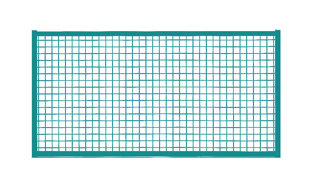 Wand-Aufsatzelement für Trennwandsystem, Breite 1480 mm
