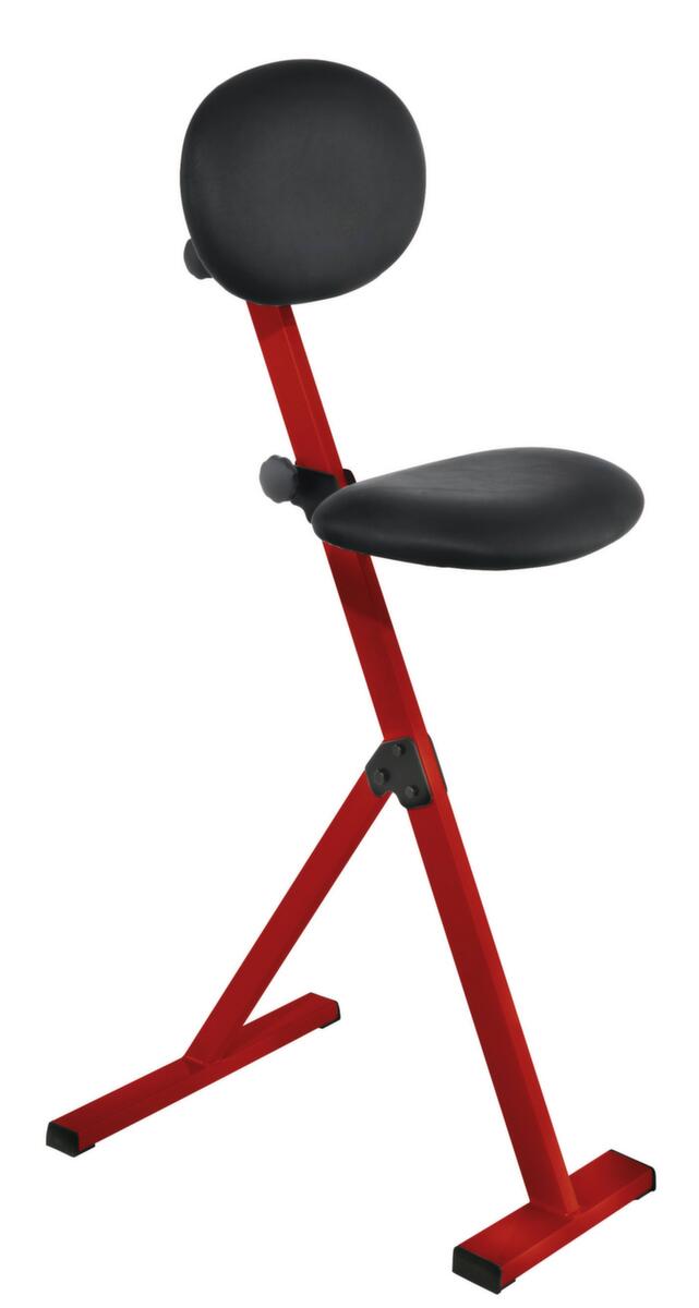 Kappes Klappbare Stehhilfe ErgoPlus® mit Rückenlehne, Sitzhöhe 550 - 900 mm, Sitz schwarz Standard 1 ZOOM