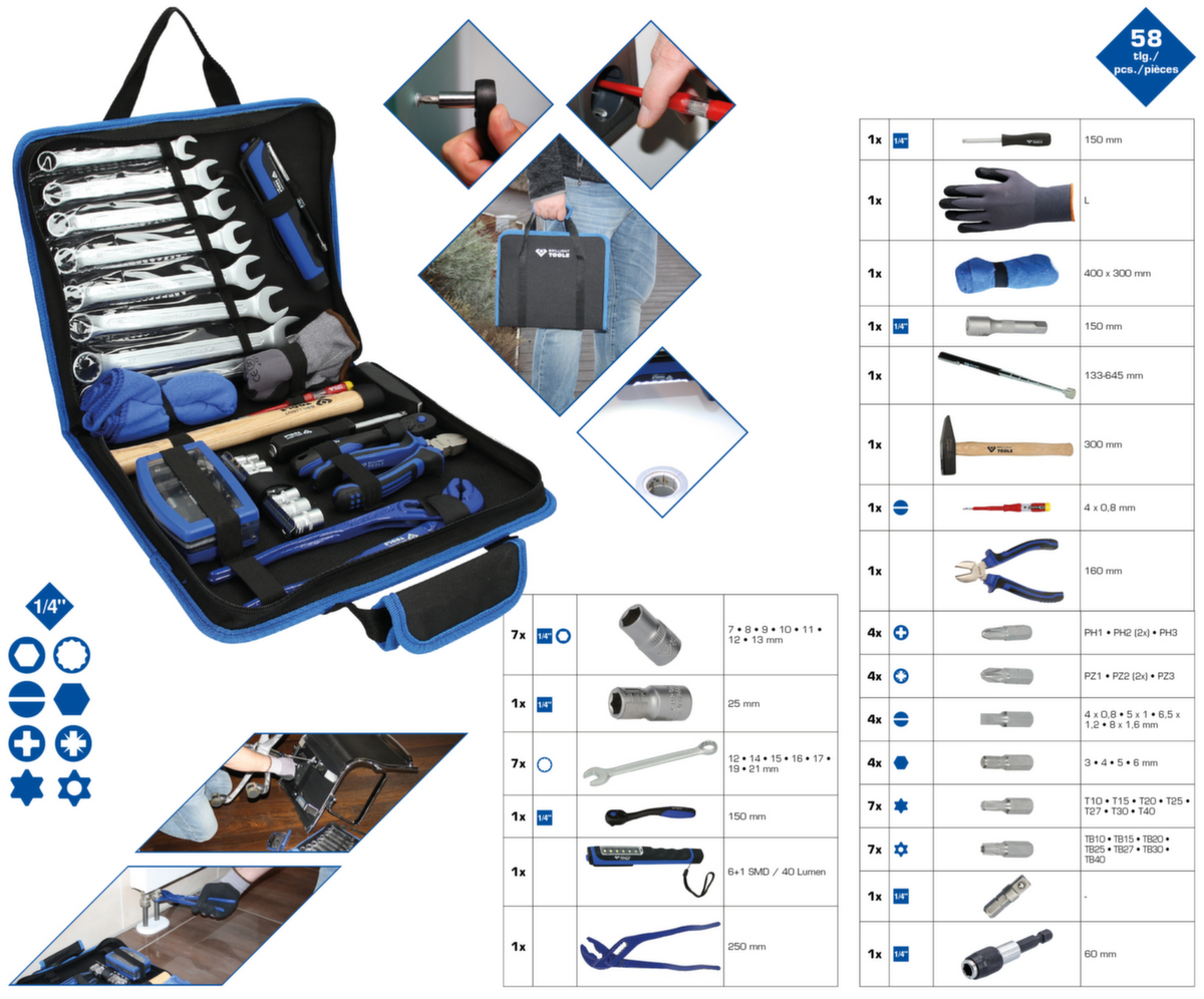 Brilliant Tools Werkzeug-Nylontasche Standard 2 ZOOM
