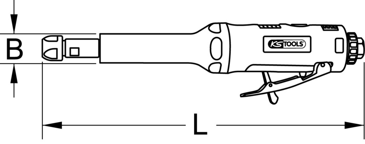 KS Tools Langschaft-Druckluft-Stabschleifer Standard 7 ZOOM
