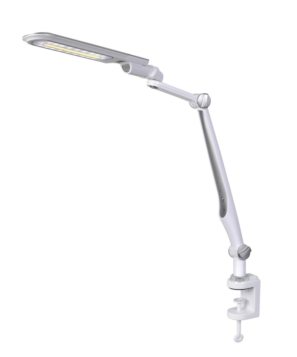 Hansa Flexible LED-Tischleuchte Multiflex mit Standfuß oder Klemme, Licht tageslicht- bis warmweiß, weiß/silber Standard 2 ZOOM