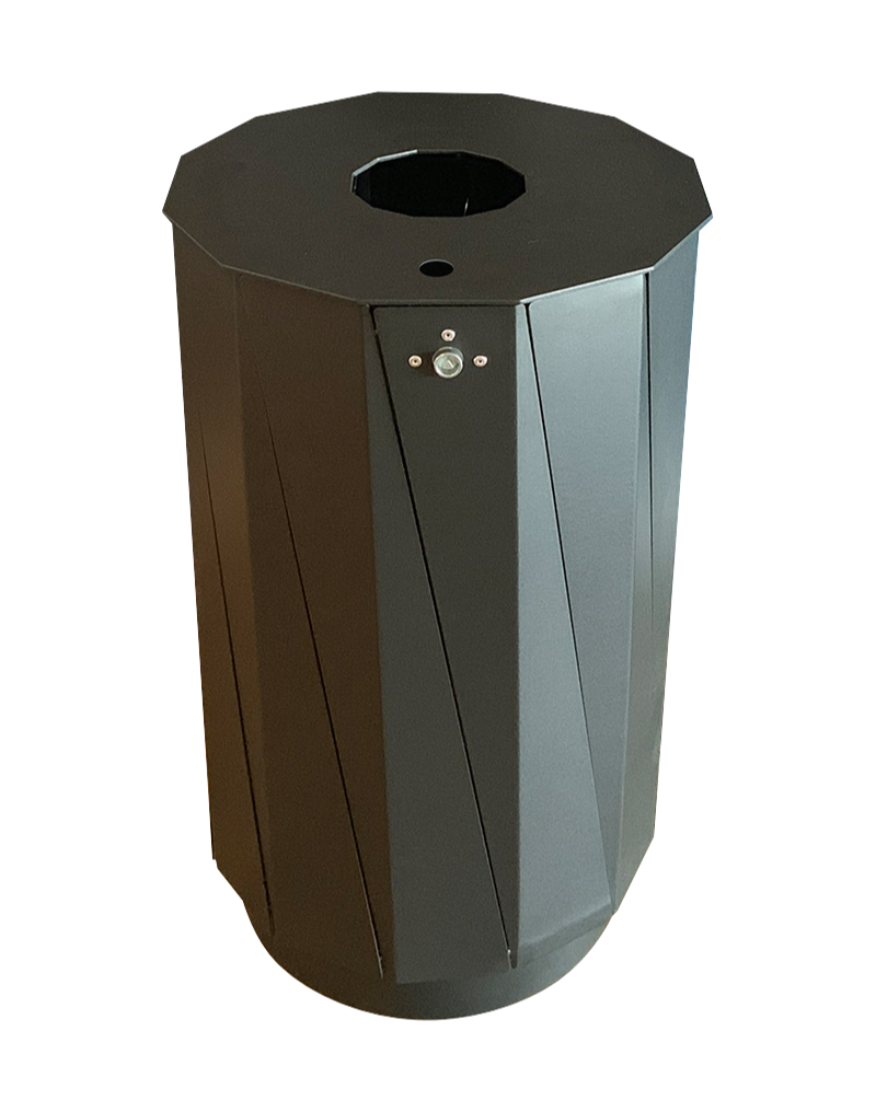 Abfallbehälter, 60 l, RAL7021 Schwarzgrau Standard 1 ZOOM