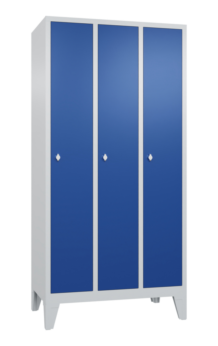 C+P Garderobenschrank Classic mit glatten Türen und 3 Abteilen, Abteilbreite 300 mm Standard 2 ZOOM