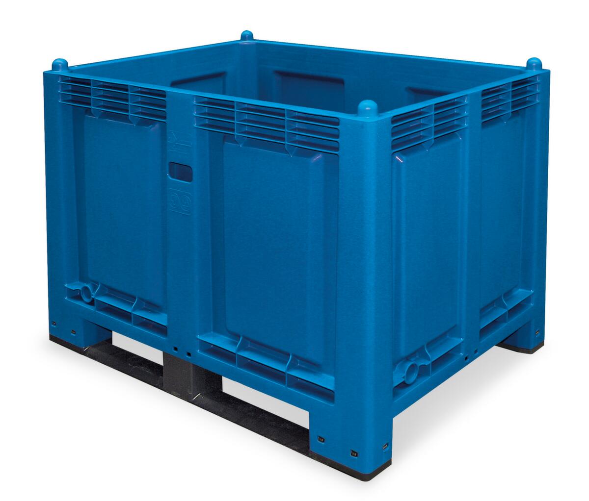 Großbehälter, Inhalt 550 l, blau, 2 Kufen Standard 1 ZOOM