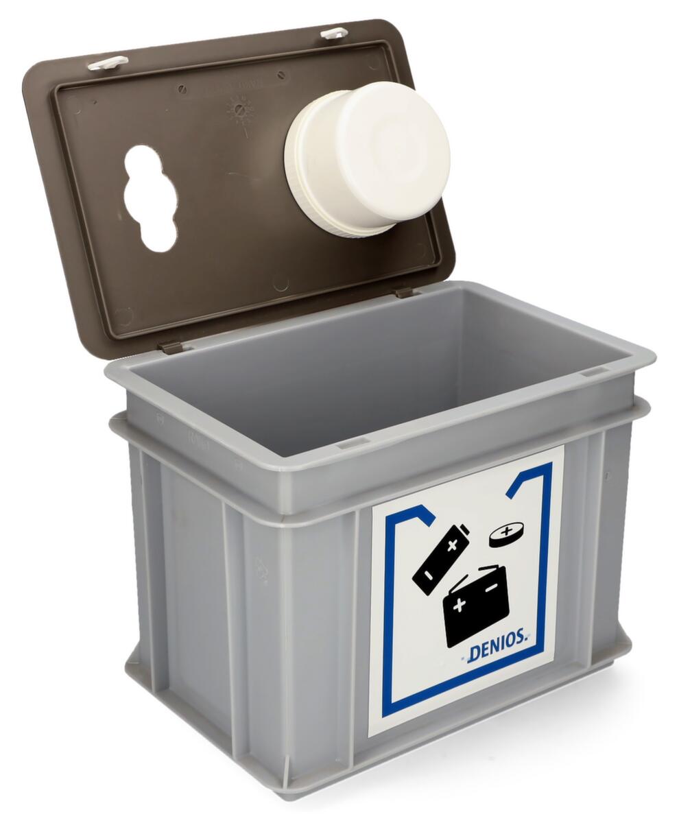 Altbatterie-Lagerbehälter aus Kunststoff in grau Standard 2 ZOOM