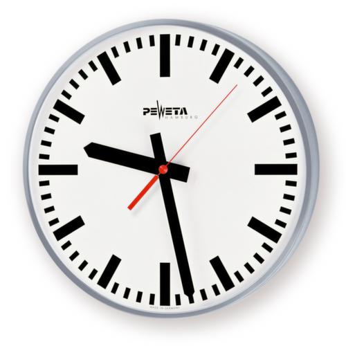 Horloge murale avec boîtier métallique, avec cadran à traits, Ø 300 mm  L