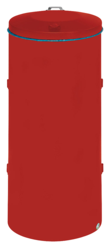 VAR Collecteur de déchets ignifugé Kompakt, 120 l, RAL3000 rouge vif  L