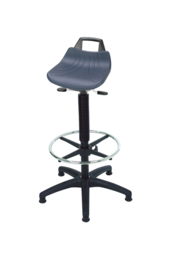 Siège assis-debout à hauteur réglable, hauteur d’assise 600 - 860 mm, piètement noir  L