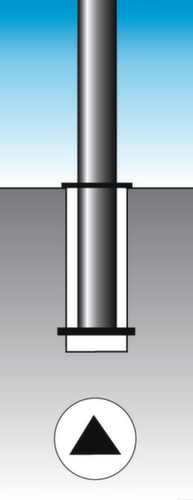 Poteau en acier inoxydable, hauteur 900 mm, à insérer avec manchon  L