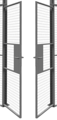 TROAX Porte à double battant pour parois de séparation, largeur 2400 mm  L
