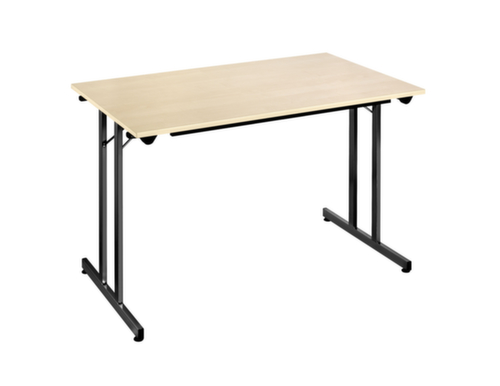 Table pliante polyvalente gerbable, largeur x profondeur 1200 x 700 mm, panneau érable