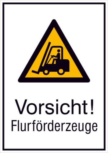 Panneau d'avertissement véhicules de manutention, panneau d'information  L