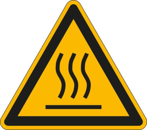 Panneau d'avertissement surface chaude, étiquette  L