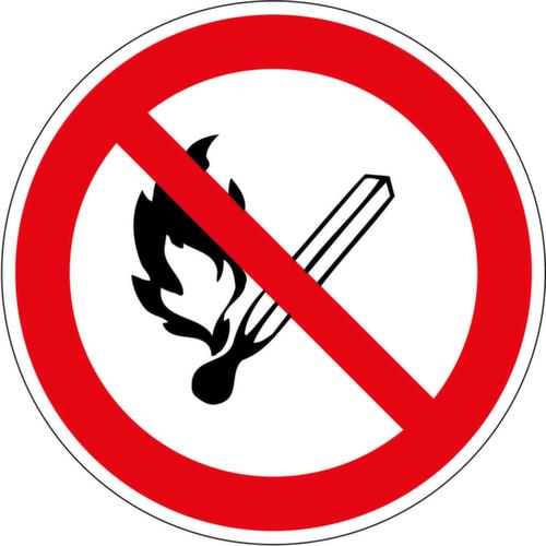 Panneau d'interdiction Feu, flamme nue interdits - Défense de fumer, étiquette, Standard  L