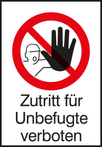 Panneau d'interdiction Accès interdit aux personnes non autorisées, panneau d'information, Standard  L