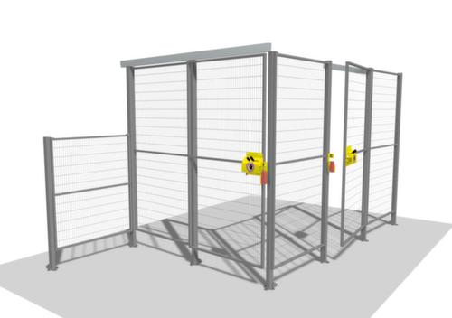 TROAX Porte coulissante pour grille de protection de machine, hauteur x largeur 1400 x 800 mm  L