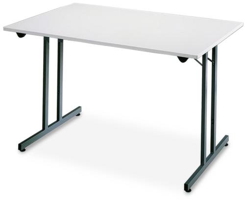 Table pliante polyvalente gerbable, largeur x profondeur 1600 x 800 mm, panneau gris clair