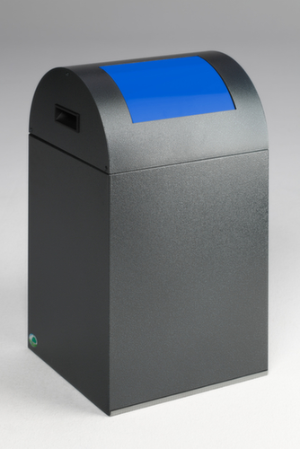 VAR Collecteur de recyclage WSG 40 R avec trappe d'insertion, 43 l, argent antique, couvercle RAL5010 bleu gentiane  L