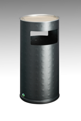 VAR Cendrier poubelle en aluminium H 70 résistant à l'eau de mer, argent antique  L