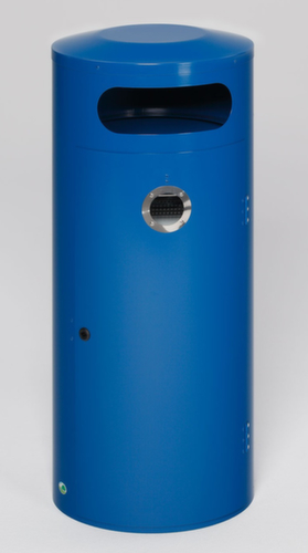 VAR Cendrier poubelle rond KS 70, RAL5010 bleu gentiane  L