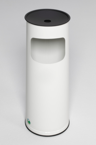 VAR Cendrier poubelle H 61 K, RAL9016 blanc signalisation  L