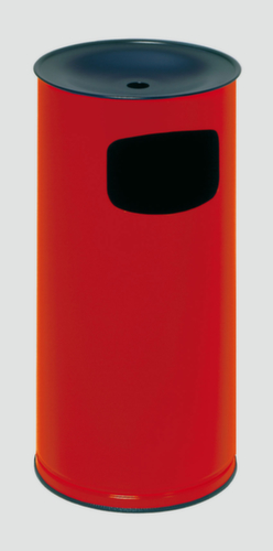 VAR Cendrier poubelle H 71 K, RAL3000 rouge vif  L