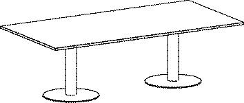 Gera Table de conférence Basis, largeur x profondeur 2400 x 1200 mm, panneau hêtre  L